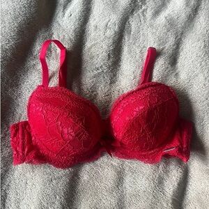 Elegant Red Lace Bra